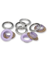 Prym Œillets avec disques 15 pièces, lilas-argent