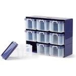 Prym Sac de rangement avec 9 boxes Violet, Transparent