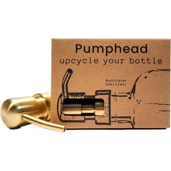 Pumphead Pompe à savon pour bouteilles de boissons en verre Doré Pumphead Pompe à savon pour bouteilles de boissons en verre Doré