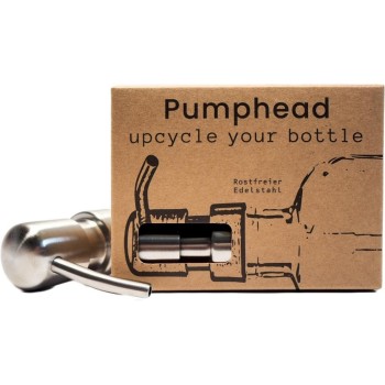 Pumphead Pompe à savon pour bouteilles de boissons en verre Argenté Pumphead Pompe à savon pour bouteilles de boissons en verre Argenté