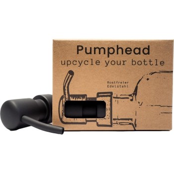Pumphead Pompe à savon pour bouteilles de boissons en verre Noir Pumphead Pompe à savon pour bouteilles de boissons en verre Noir