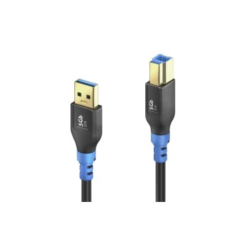 FlexInstall USB3.2 cable Typ A-B, 1.0m, 5Gbps, 10W, USB3.2 Gen1