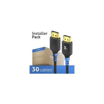 FlexInstall DP Kabel 8K, 2.0m, 30 Stk, DP 1.4, 32.4Gbps, InstallerPack FlexInstall DP Kabel 8K, 2.0m, 30 Stk, DP 1.4, 32.4Gbps, InstallerPack
