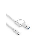 Purelink USB-cable C-C, 0.5m, USB-A Aufsatz, iSerie, 3.2 Gen2.1, 5A, 10G, white