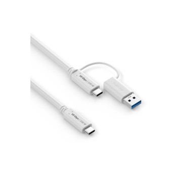 Purelink USB-cable C-C, 0.5m, USB-A Aufsatz, iSerie, 3.2 Gen2.1, 5A, 10G, white