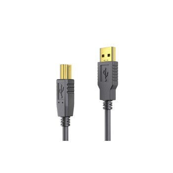 PureLink USB2.0-cable Typ A-B:15 Meter, USB2.0, Typ A-B, Aktiv, vergoldet