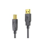 PureLink USB2.0-cable Typ A-B:20 Meter, USB2.0, Typ A-B, Aktiv, vergoldet