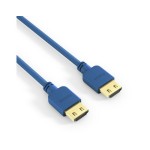 PureInstall, HDMI Kabel, 0.30m blau, Dünnes, High-Speed mit Ethernet HDMI
