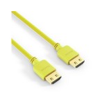 PureInstall, HDMI Kabel, 1.00m gelb, Dünnes, High-Speed mit Ethernet HDMI