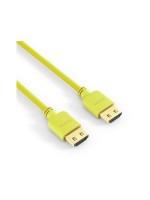 PureInstall, HDMI cable, 1.00m yellow, Dünnes, High-Speed with Ethernet HDMI