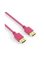 PureInstall, HDMI Kabel, 0.30m rot, Dünnes, High-Speed mit Ethernet HDMI