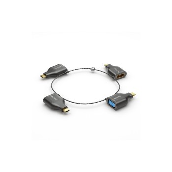 Purelink USB-C Adapterring Klein, USB-C Stecker, VGA, HDMI, MiniDP, DP Buchse Purelink USB-C Adapterring Klein, USB-C Stecker, VGA, HDMI, MiniDP, DP Buchse