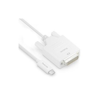 Purelink USB-C auf DVI cable, 1m, 1920x1200, iSerie, Farbe: white Purelink USB-C auf DVI cable, 1m, 1920x1200, iSerie, Farbe: white