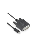 Purelink USB-C auf DVI Kabel, 1m, 1920x1200, iSerie, Farbe: schwarz
