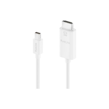 Purelink Mini DP auf HDMI cable, 2m, 4k60hz, iSerie, Farbe: white Purelink Mini DP auf HDMI cable, 2m, 4k60hz, iSerie, Farbe: white