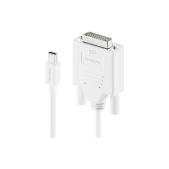 Purelink Mini DP auf DVI cable, 1.5m, WUXGA, iSerie, Farbe: white Purelink Mini DP auf DVI cable, 1.5m, WUXGA, iSerie, Farbe: white