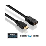 PureInstall, HDMI Verlängerungscâble, 1.00m, Beidseitig konfektioniert Premium HDMI DIY