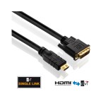 PureInstall, Adaptercâble HDMI/DVI, 7.50m,  1080p, vergoldete Stecker