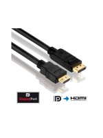 PureInstall, Adaptercâble DP/HDMI, 1.00m, vergoldete Stecker