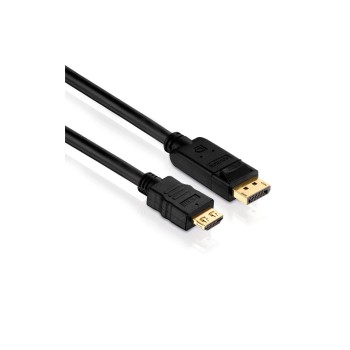 PureInstall, Adaptercâble DP/HDMI, 3.00m, vergoldete Stecker PureInstall, Adaptercâble DP/HDMI, 3.00m, vergoldete Stecker