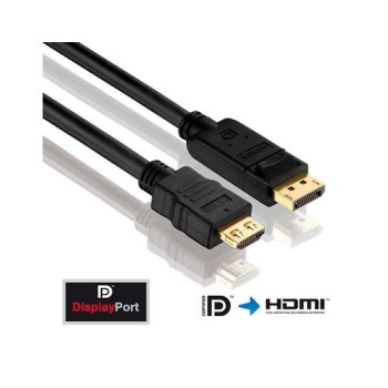 PureInstall, Adaptercable DP/HDMI, 15.00m, vergoldete Stecker PureInstall, Adaptercable DP/HDMI, 15.00m, vergoldete Stecker