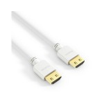PureInstall, HDMI cable, 1.00m white, Dünnes, High-Speed with Ethernet HDMI