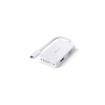 PureLink Premium Multiport Adapter USB-C, Ausgänge: VGA/HDMI/DVI/, 10cm, white PureLink Premium Multiport Adapter USB-C, Ausgänge: VGA/HDMI/DVI/, 10cm, white