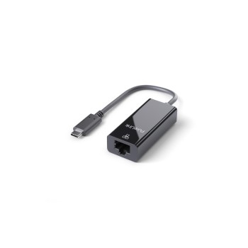 PureLink Premium Netzwerkadapter USB-C, USB-C zu RJ45, 10cm, 1Gbps, Schwarz