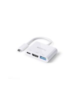 PureLink Premium Adapter USB-C - Multiport, Ausgänge: USB-C/HDMI/USB-A, 10cm, white