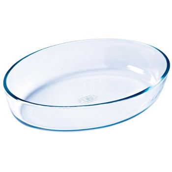 Pyrex Plat à gratin 25 x 17 cm Ovale, Transparent