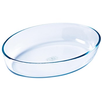 Pyrex Plat à gratin 35 x 24 cm Ovale, Transparent