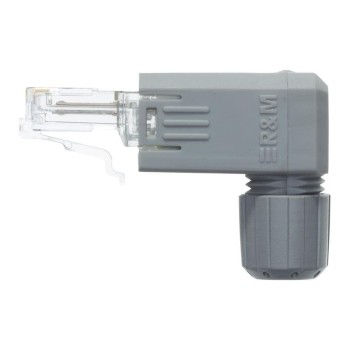 R&M Connecteur FM45 Cat. 5e, 90°, 1 Pièce/s, Gris R&M Connecteur FM45 Cat. 5e, 90°, 1 Pièce/s, Gris