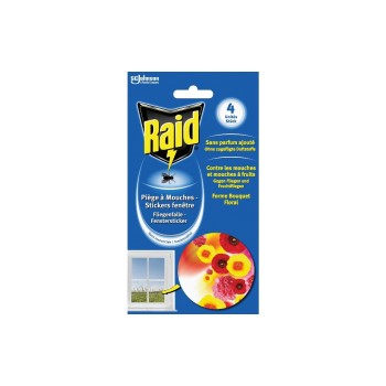Raid Fliegenfalle Fenstersticker, 4 Stück Raid Fliegenfalle Fenstersticker, 4 Stück
