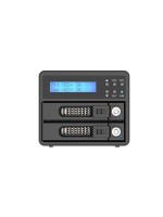 Raidon ext. 2x 2.5/3.5 Gehäuse GR3680-BA31, black , USB3.2, for 2xSATA HDD