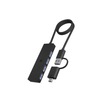 ICY BOX IB-HUB1424-C3 , 4x USB3 Hub, Ty A/C, Integriertes USB cable, bis 5 Gbit/s ICY BOX IB-HUB1424-C3 , 4x USB3 Hub, Ty A/C, Integriertes USB cable, bis 5 Gbit/s