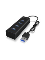 ICY BOX IB-HUB1409-U3, 4x USB3.0 Hub, TypeA, Aluminium, LED Indikator