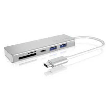 ICY BOX IB-HUB1413-CR, 3x USB3.0 Hub,, Anschluss zum PC USB Type-C, +Cardreader ICY BOX IB-HUB1413-CR, 3x USB3.0 Hub,, Anschluss zum PC USB Type-C, +Cardreader