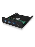 ICY BOX Panneau frontal IB-HUB1418-i3 USB 3.0 Type-A/Type-C Concentrateur 3.5 USB 3.0