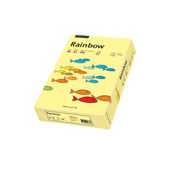 Rainbow Papier pour photocopie Arc-en-ciel 80 g/m² A4, Jaune clair Rainbow Papier pour photocopie Arc-en-ciel 80 g/m² A4, Jaune clair