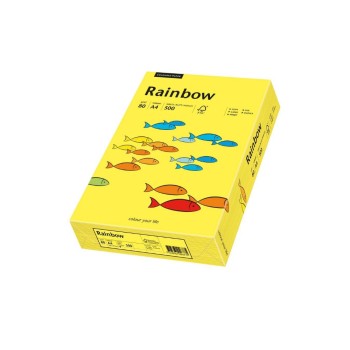 Rainbow Papier pour photocopie Arc-en-ciel 80 g/m² A4, Jaune moyen Rainbow Papier pour photocopie Arc-en-ciel 80 g/m² A4, Jaune moyen