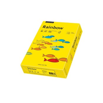 Rainbow Papier pour photocopie Arc-en-ciel 80 g/m² A4, Jaune intense Rainbow Papier pour photocopie Arc-en-ciel 80 g/m² A4, Jaune intense