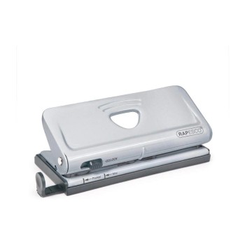 Rapesco Perforateur d'agenda réglable 6 positions 10 feuilles, argent Rapesco Perforateur d'agenda réglable 6 positions 10 feuilles, argent