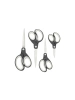 Rapesco Soft Grip Edelstahlscheren 4 Stk., 1x21.5cm,1x19.8cm,1x16.5cm,1x13.3cm,schwarz