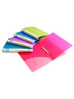 Rapesco Classeur A4 à 2 anneaux 35 cm, Multicolore, 10 pièces