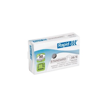 Rapid Agrafes standard, 26/6, 1000 pièces Rapid Agrafes standard, 26/6, 1000 pièces