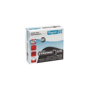 Rapid Agrafes Super Strong, 9/20, 1000 pièces Rapid Agrafes Super Strong, 9/20, 1000 pièces