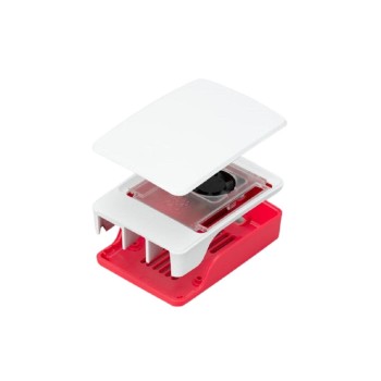 Raspberry Pi 5B Gehäuse SC1159, for Raspberry Pi 5B, Farbe: red/white Raspberry Pi 5B Gehäuse SC1159, for Raspberry Pi 5B, Farbe: red/white