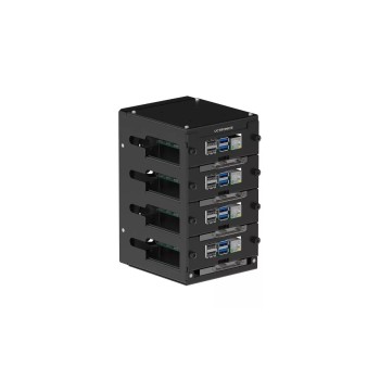 Raspberry Pi Tower Gehäuse U6183, black , for bis for 4x Raspberri Pi alle Modelle