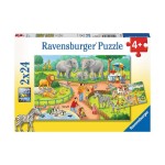 Puzzle Ein Tag im Zoo, 2x24 Teile