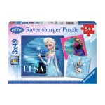 Puzzle DFZ: Elsa, Anna & Olaf, 3x49 Teile